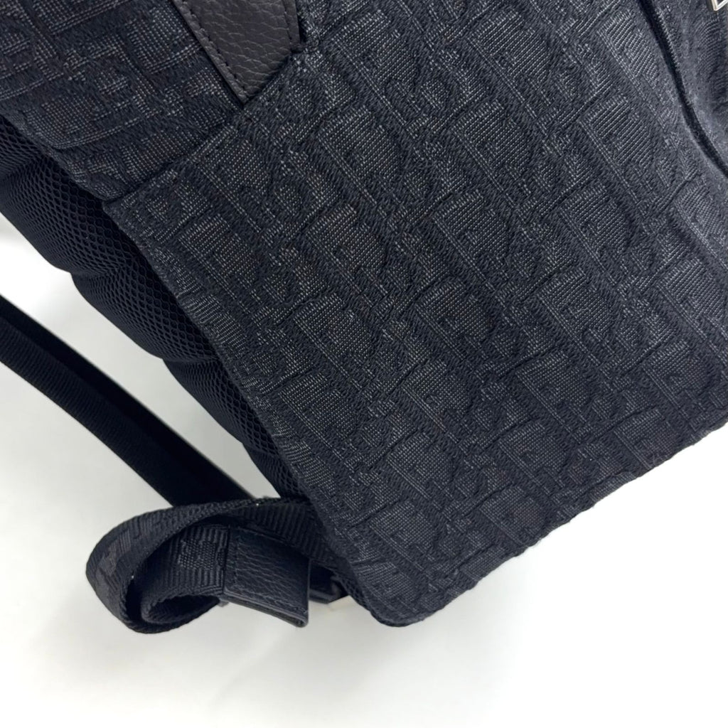 Dior Rider Oblique Jacquard Fabric Black Backpack Silver — view 7