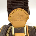 Louis Vuitton Reporter PM Monogram Leather Brown Light Shoulder Bag Gold — view 5