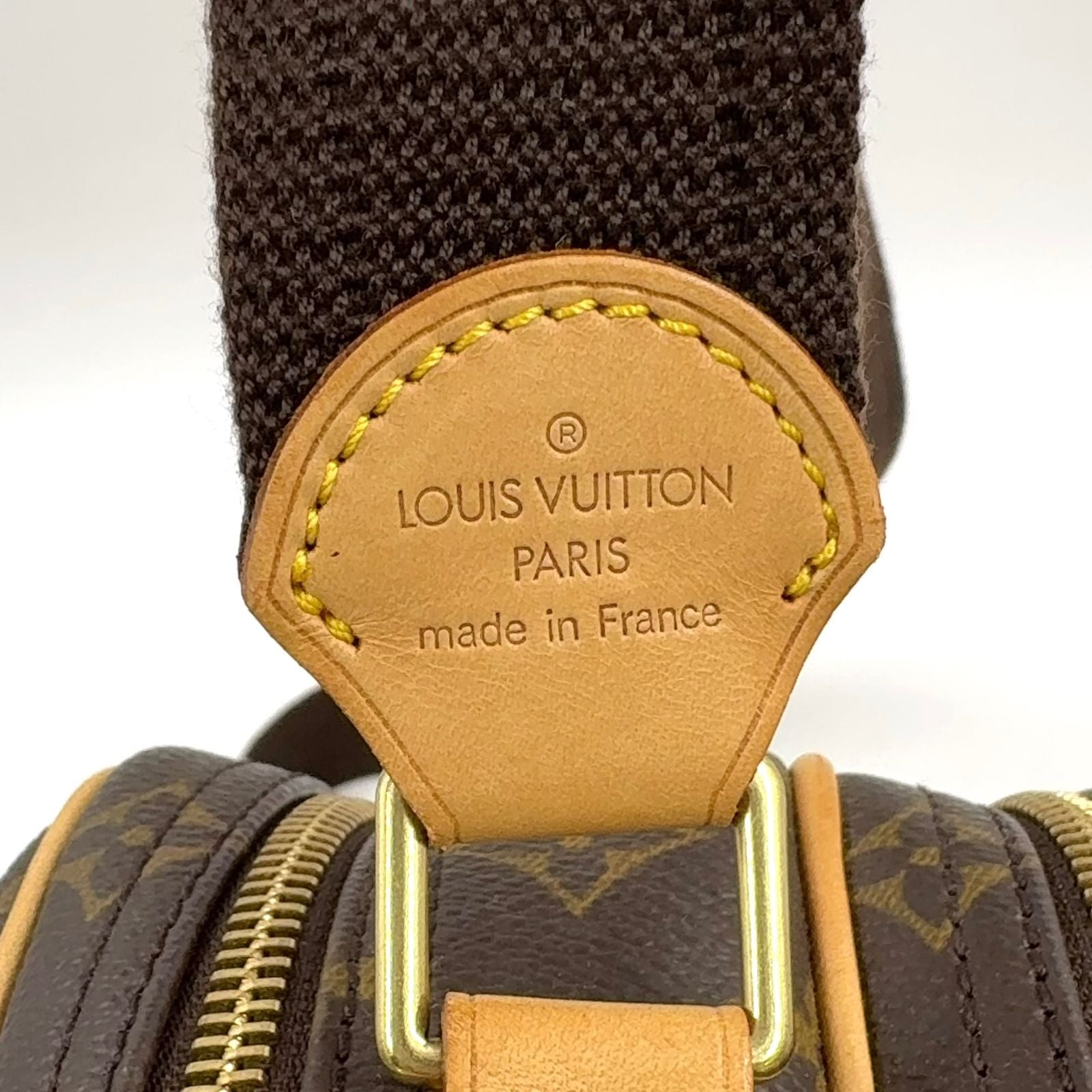 Louis Vuitton Reporter PM Monogram Leather Brown Light Shoulder Bag Gold — view 5
