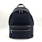 Dior Rider Oblique Jacquard Fabric Black Backpack Silver