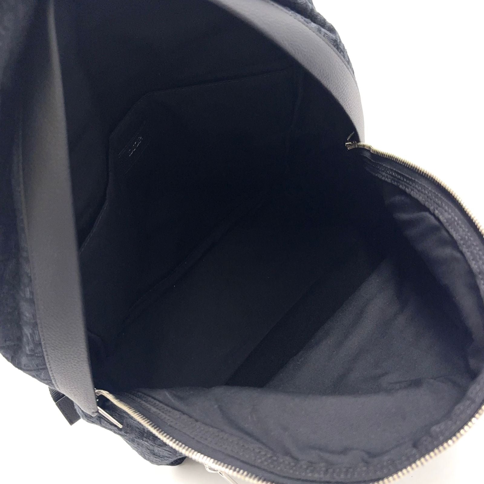 Dior Rider Oblique Jacquard Fabric Black Backpack Silver — view 3