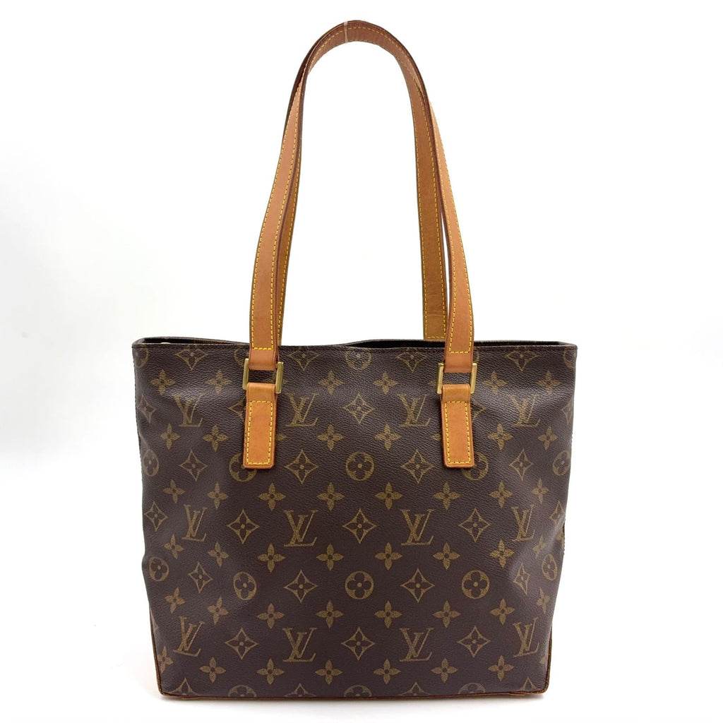 Louis Vuitton Cabas Piano Monogram Leather Brown Light Tote Gold
