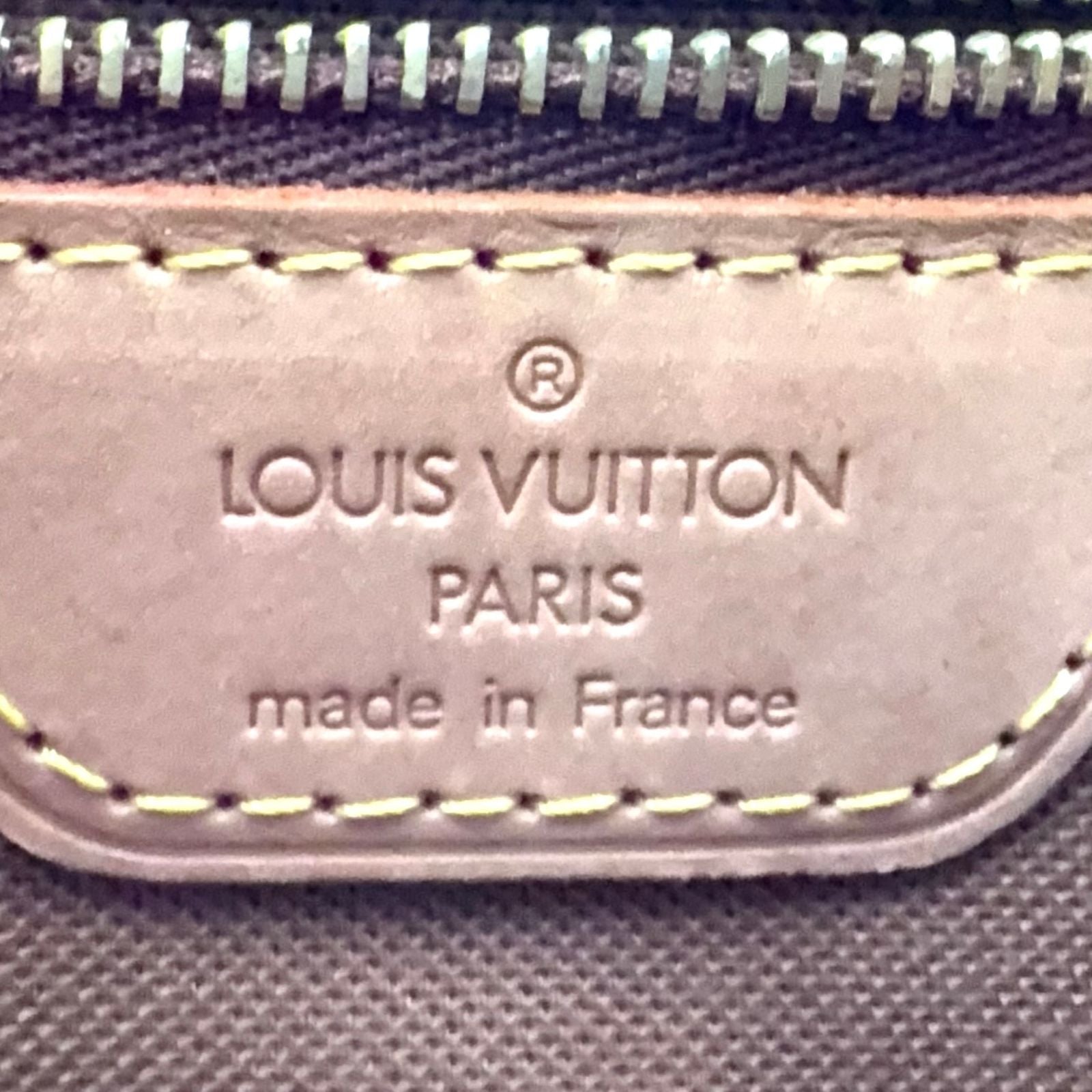 Louis Vuitton Cabas Piano Monogram Leather Brown Light Tote Gold — view 4