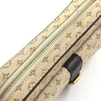 Louis Vuitton Juliette MM Monogram Mini Khaki Leather Canvas Dark Brown Beige — view 9