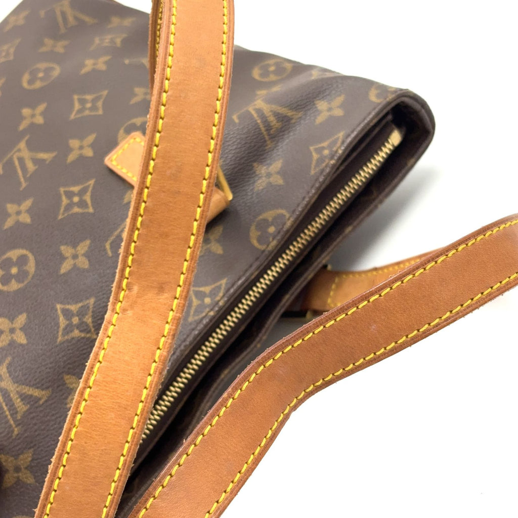 Louis Vuitton Cabas Piano Monogram Leather Brown Light Tote Gold — view 9