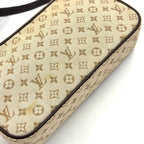 Louis Vuitton Juliette MM Monogram Mini Khaki Leather Canvas Dark Brown Beige — view 7