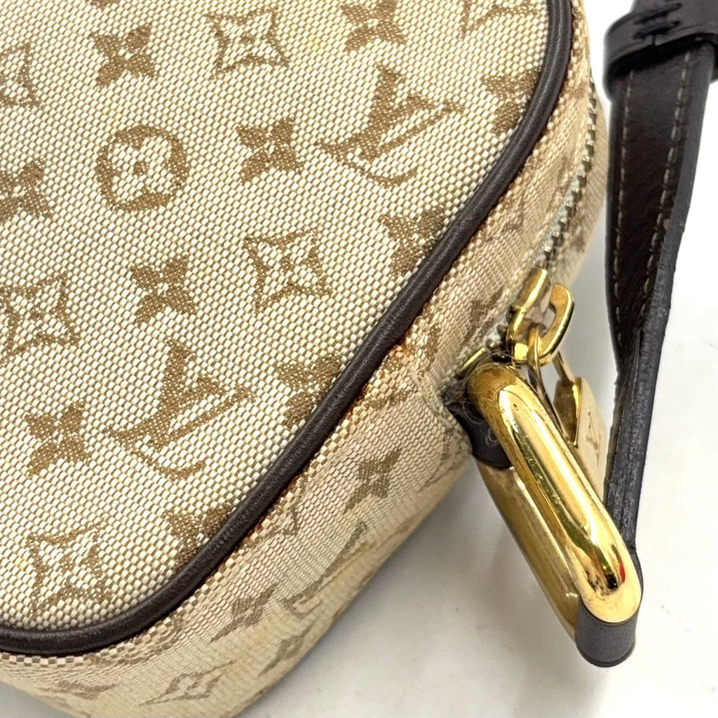 Louis Vuitton Juliette MM Monogram Mini Khaki Leather Canvas Dark Brown Beige — view 8