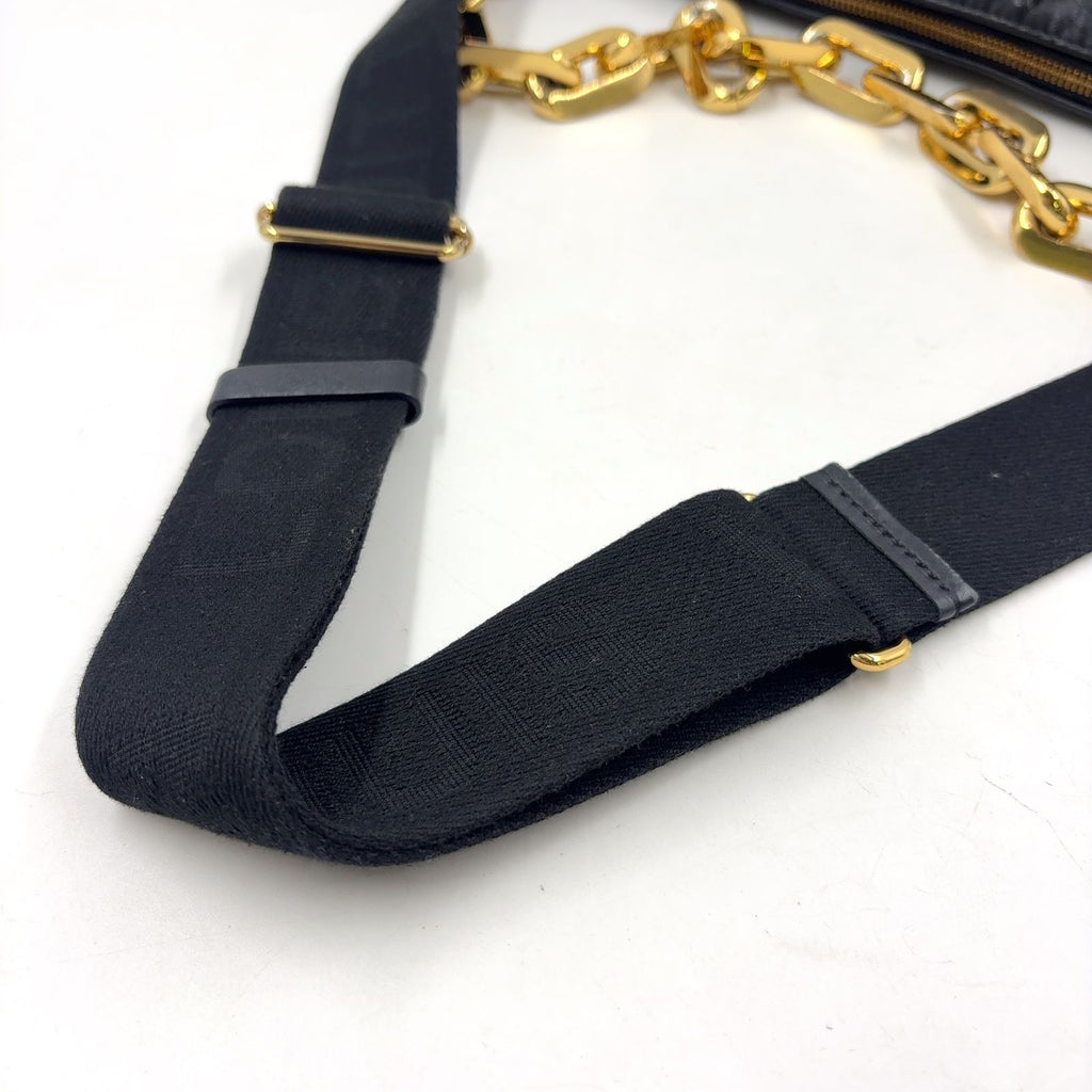 Louis Vuitton PM Monogram Embossed Lambskin Black Shoulder Bag Gold — view 6