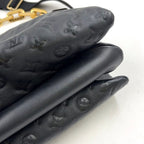 Louis Vuitton PM Monogram Embossed Lambskin Black Shoulder Bag Gold — view 9