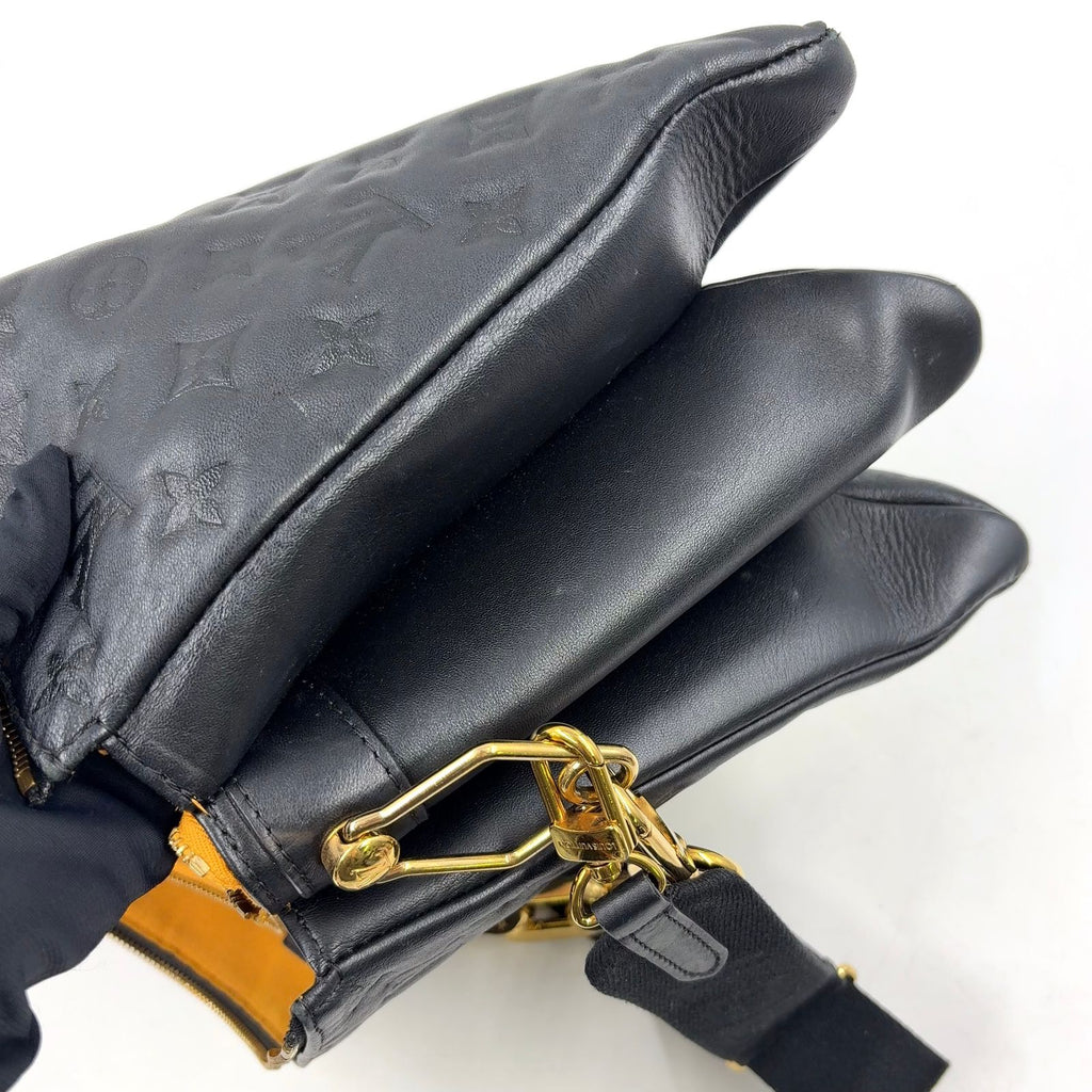 Louis Vuitton PM Monogram Embossed Lambskin Black Shoulder Bag Gold — view 8