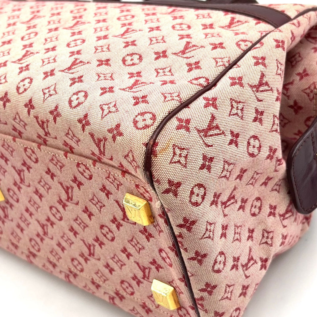 Louis Vuitton Josephine GM Monogram Mini Cerise Leather Canvas Bordeaux Handbag — view 6