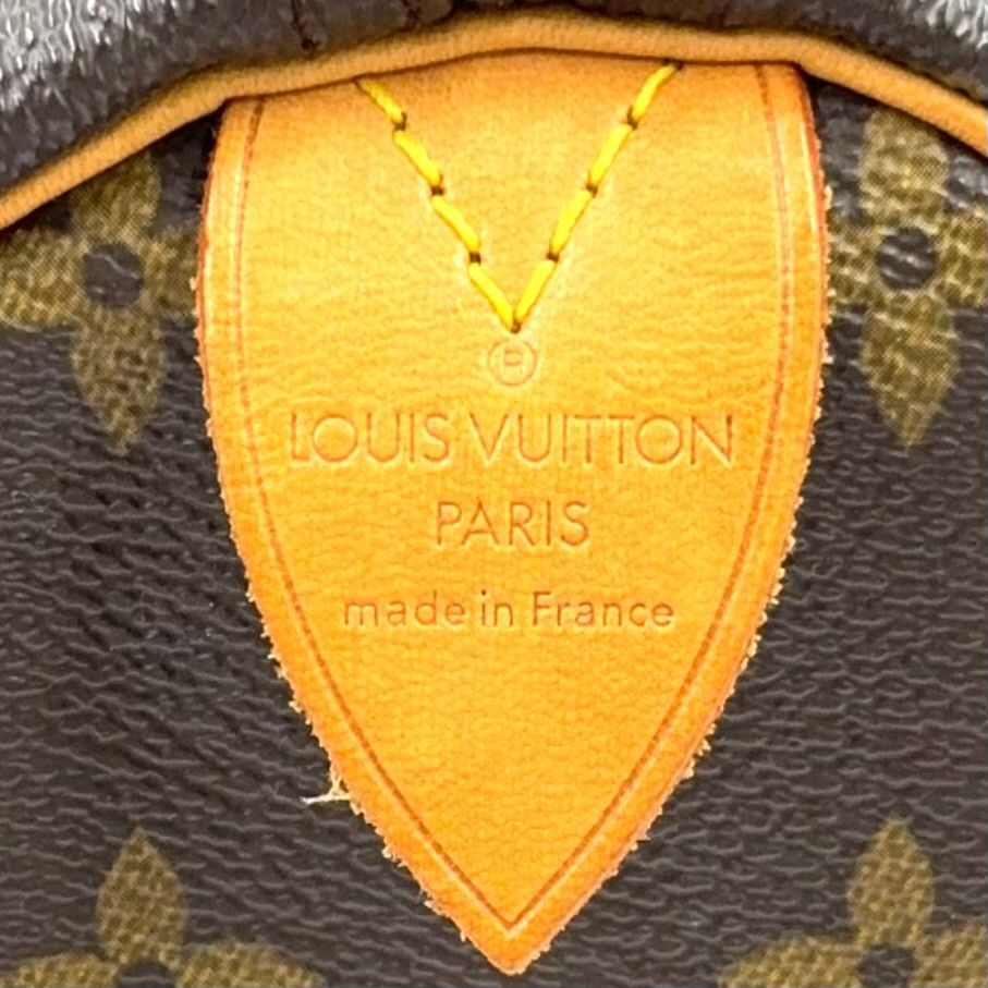 Louis Vuitton Speedy 30 Monogram Leather Brown Light Handbag Gold — view 4