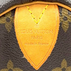 Louis Vuitton Speedy 30 Monogram Leather Brown Light Handbag Gold — view 4