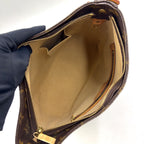 Louis Vuitton Looping GM Monogram Leather Brown Light Shoulder Bag Gold — view 3