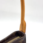 Louis Vuitton Looping MM Monogram Leather Brown Light Handbag Gold — view 8