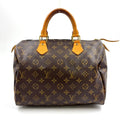 Louis Vuitton Speedy 30 Monogram Leather Brown Light Handbag Gold