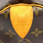 Louis Vuitton Speedy 30 Monogram Leather Brown Light Handbag Gold — view 4