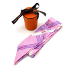 Hermes Twilly Bolduc Silk Pink Light Purple Scarf — view 9