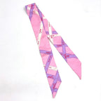 Hermes Twilly Bolduc Silk Pink Light Purple Scarf — view 2