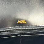 Loewe Vintage Flap Calfskin Black Shoulder Bag Gold — view 4