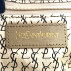 Saint Laurent Giraffe Pattern YSL Logo Calfskin Brown Beige Shoulder Bag Gold — view 4