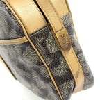 Saint Laurent Giraffe Pattern YSL Logo Calfskin Brown Beige Shoulder Bag Gold — view 7