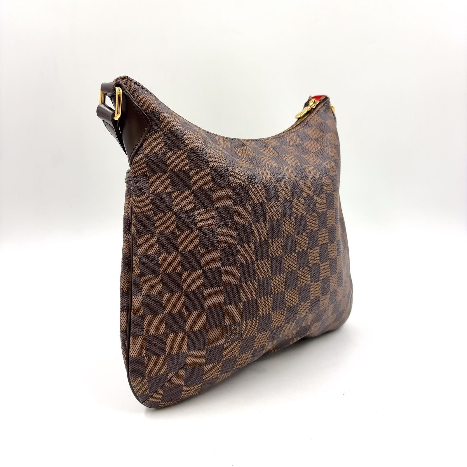 Louis Vuitton Blue Msbeli PM Damier Ebene Leather Brown Shoulder Bag Gold — view 2