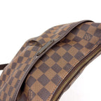 Louis Vuitton Blue Msbeli PM Damier Ebene Leather Brown Shoulder Bag Gold — view 9