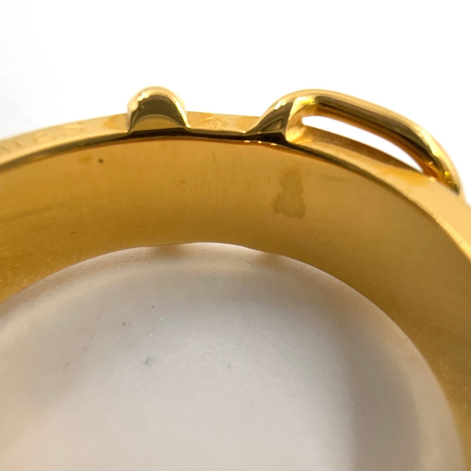 Hermes Ceinture Metal Gold Scarf Ring — view 7