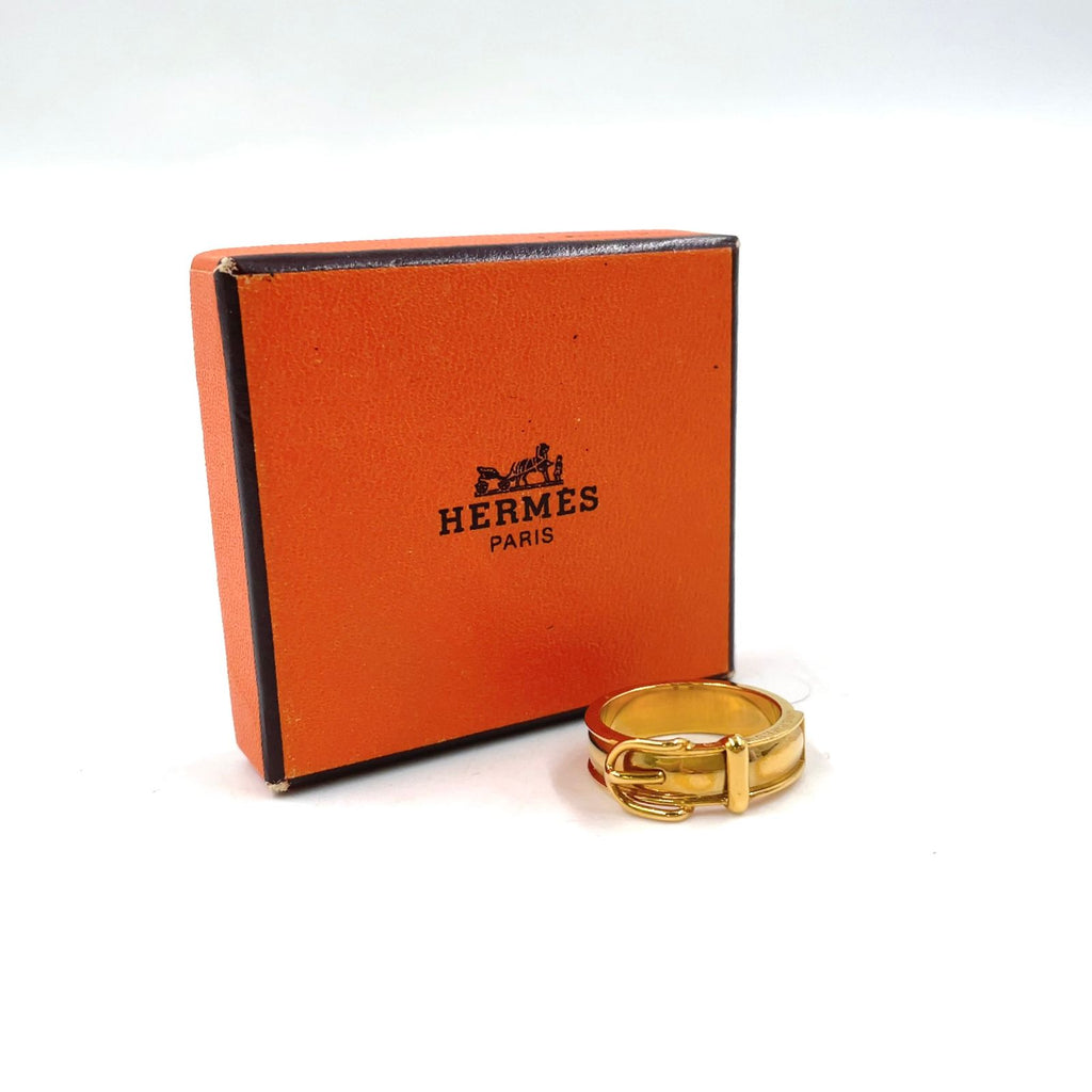 Hermes Ceinture Metal Gold Scarf Ring — view 2