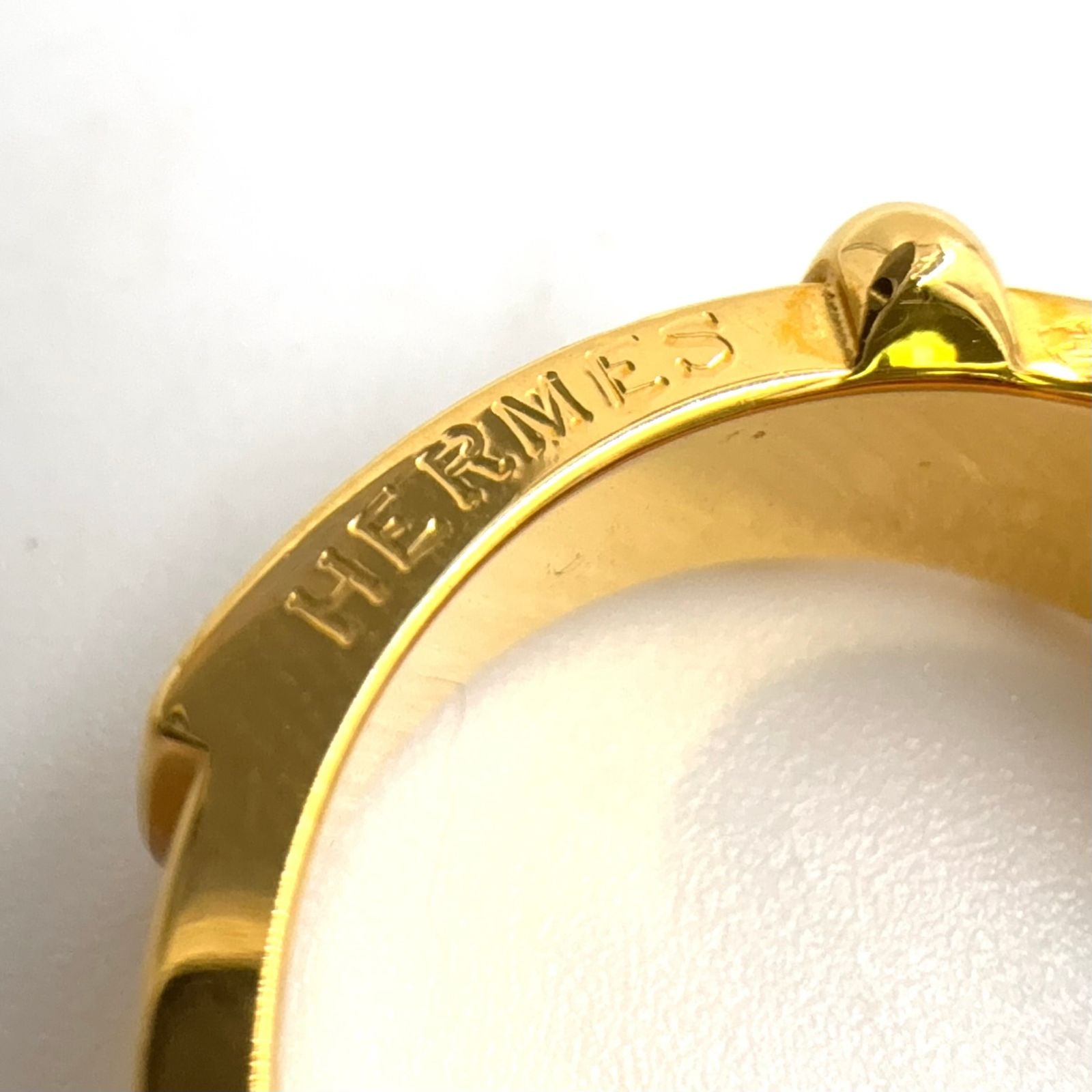 Hermes Ceinture Metal Gold Scarf Ring — view 6