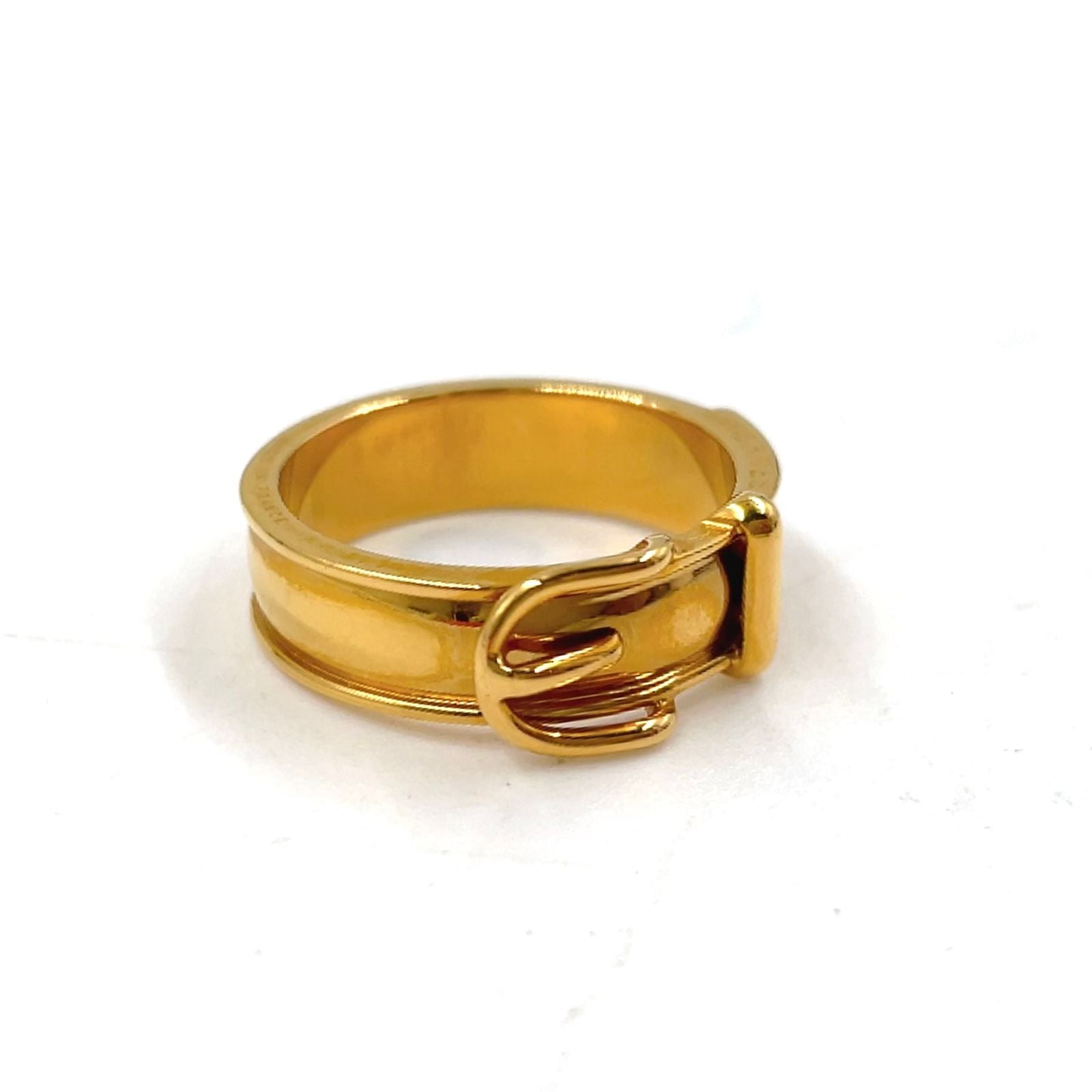Hermes Ceinture Metal Gold Scarf Ring