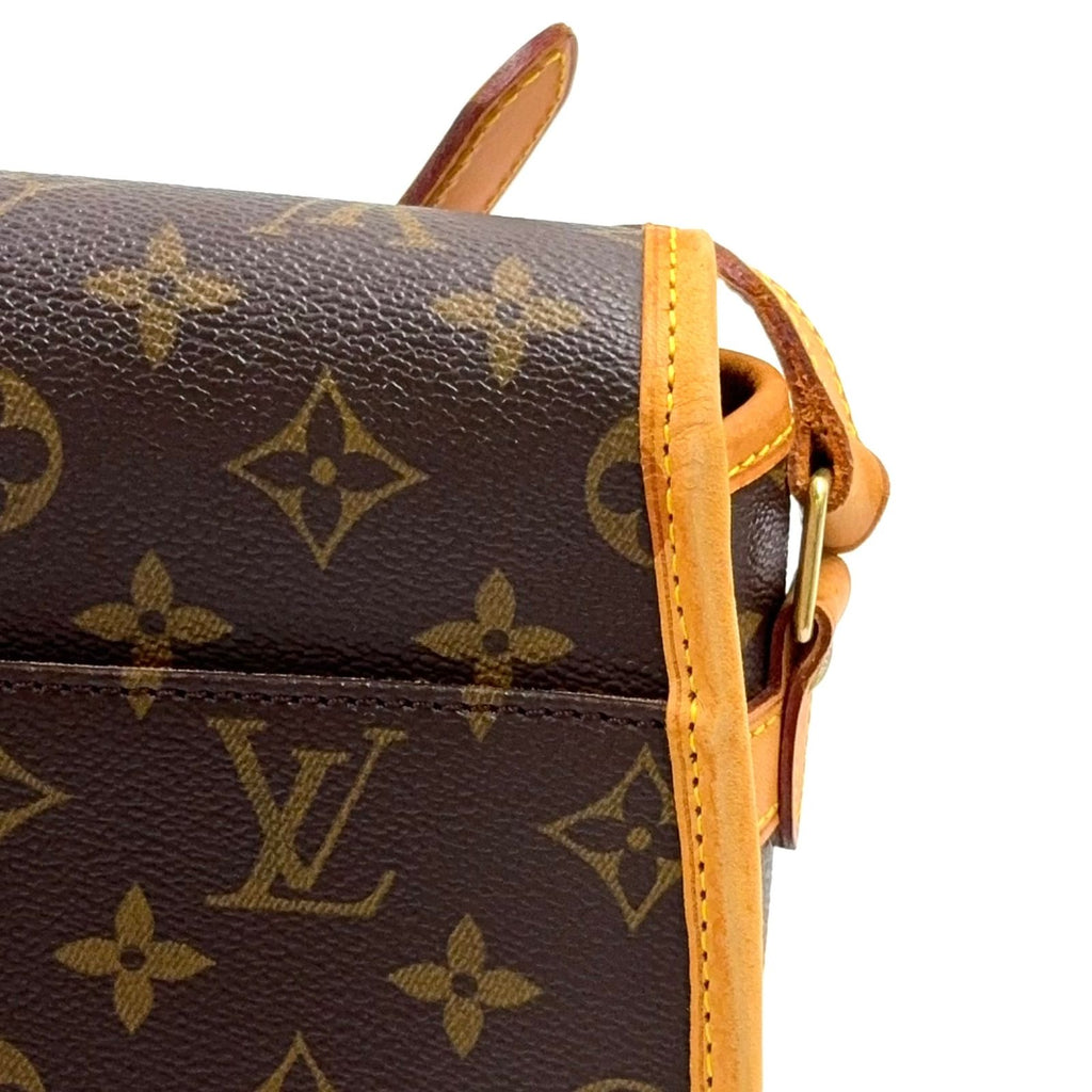 Louis Vuitton Sologne Monogram Leather Brown Light Shoulder Bag Gold — view 9