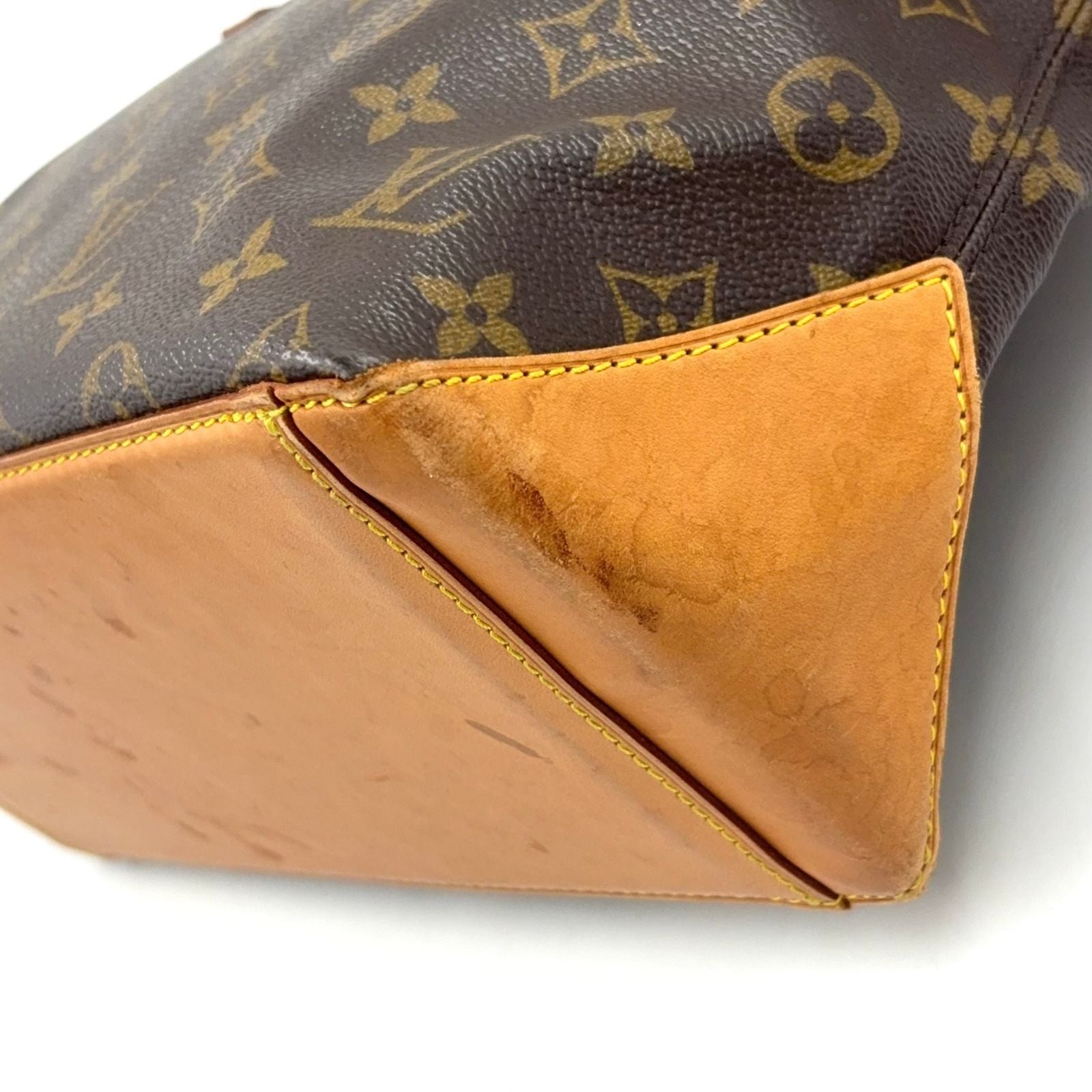 Louis Vuitton Cabas Piano Monogram Leather Brown Light Tote Gold — view 7