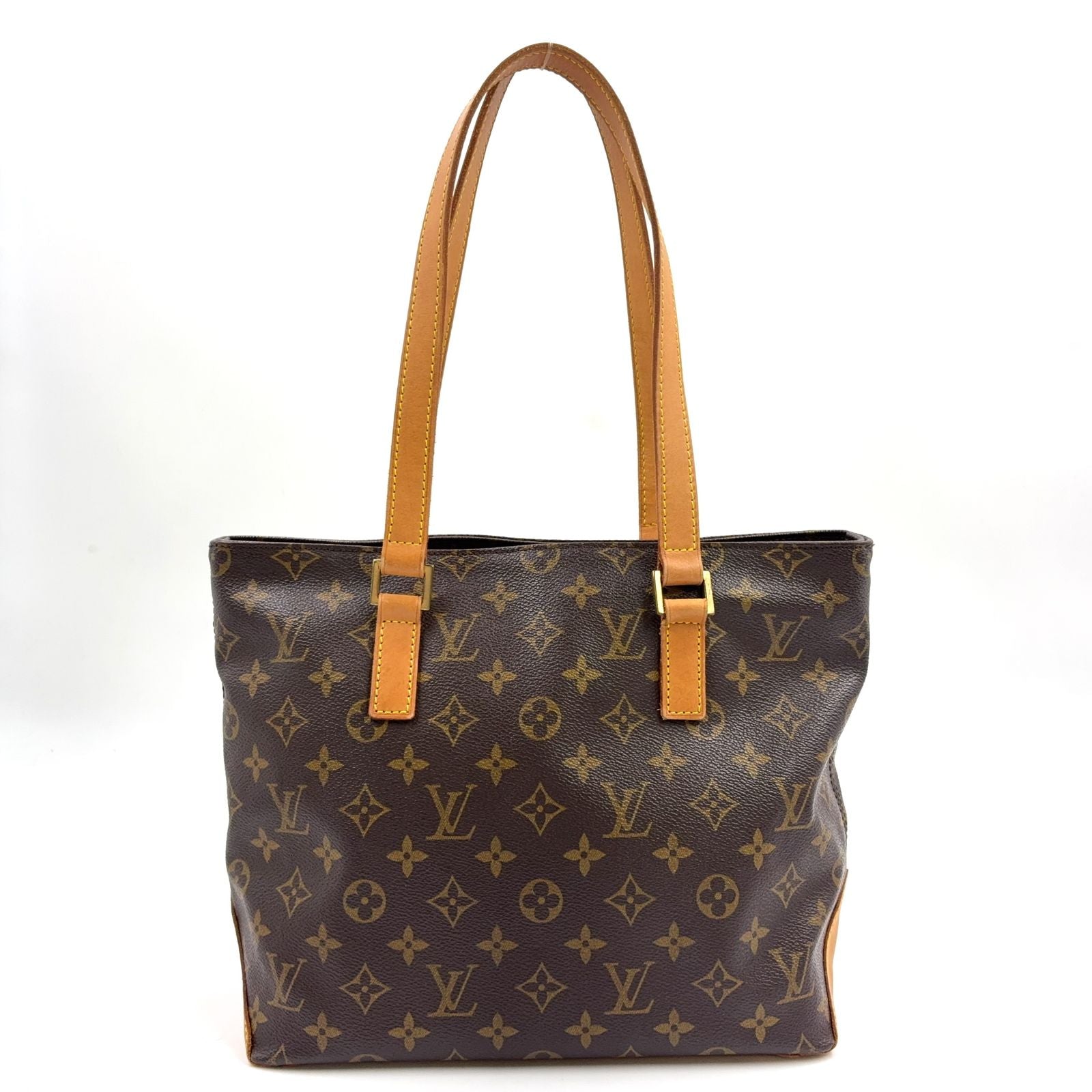 Louis Vuitton Cabas Piano Monogram Leather Brown Light Tote Gold