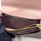 Louis Vuitton Portefeuille Emily Monogram Initials Leather Brown Light Pink — view 8