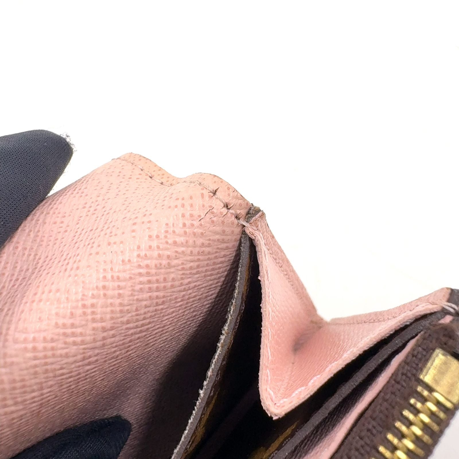 Louis Vuitton Portefeuille Emily Monogram Initials Leather Brown Light Pink — view 5