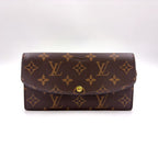 Louis Vuitton Portefeuille Emily Monogram Initials Leather Brown Light Pink
