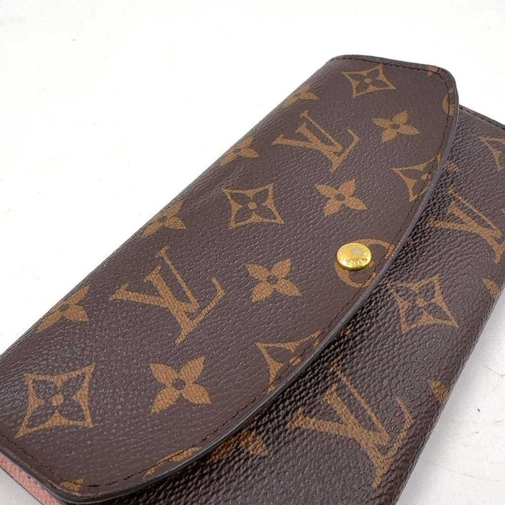 Louis Vuitton Portefeuille Emily Monogram Initials Leather Brown Light Pink — view 6