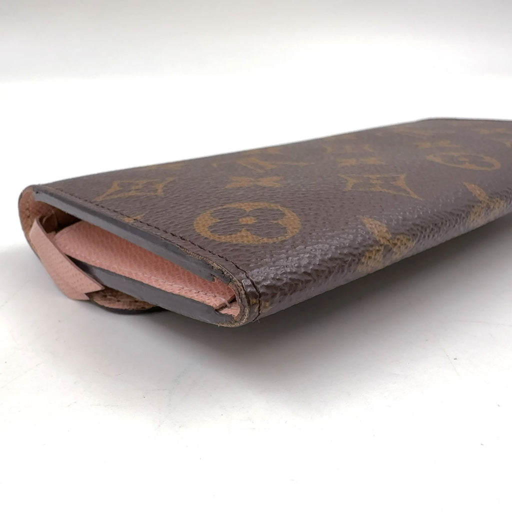 Louis Vuitton Portefeuille Emily Monogram Initials Leather Brown Light Pink — view 7
