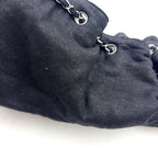 Chanel Melrose Cabas Cotton Black Chain Shoulder Bag Silver — view 9
