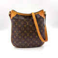 Louis Vuitton Odeon PM Monogram Leather Brown Light Shoulder Bag Gold