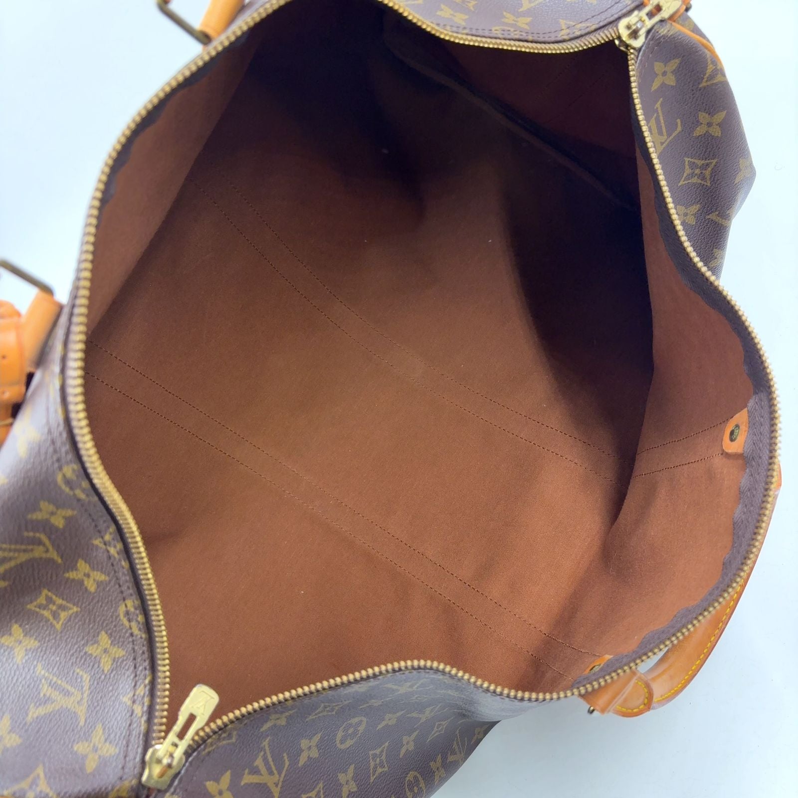 Louis Vuitton Keepall Bandouliere 55 Monogram Leather Brown Light Boston — view 3
