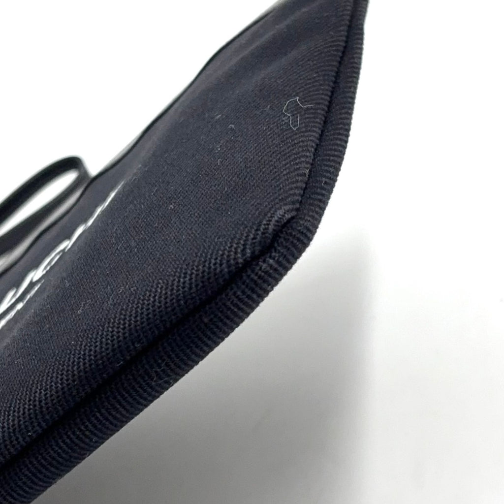 Saint Laurent Paris Rive Gauche Leather Canvas Black Clutch Silver — view 8