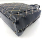 Chanel Wild Stitch Calfskin Black Handbag Gold — view 8