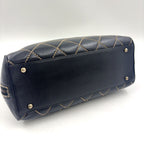 Chanel Wild Stitch Calfskin Black Handbag Gold — view 7