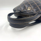 Chanel Wild Stitch Calfskin Black Handbag Gold — view 5