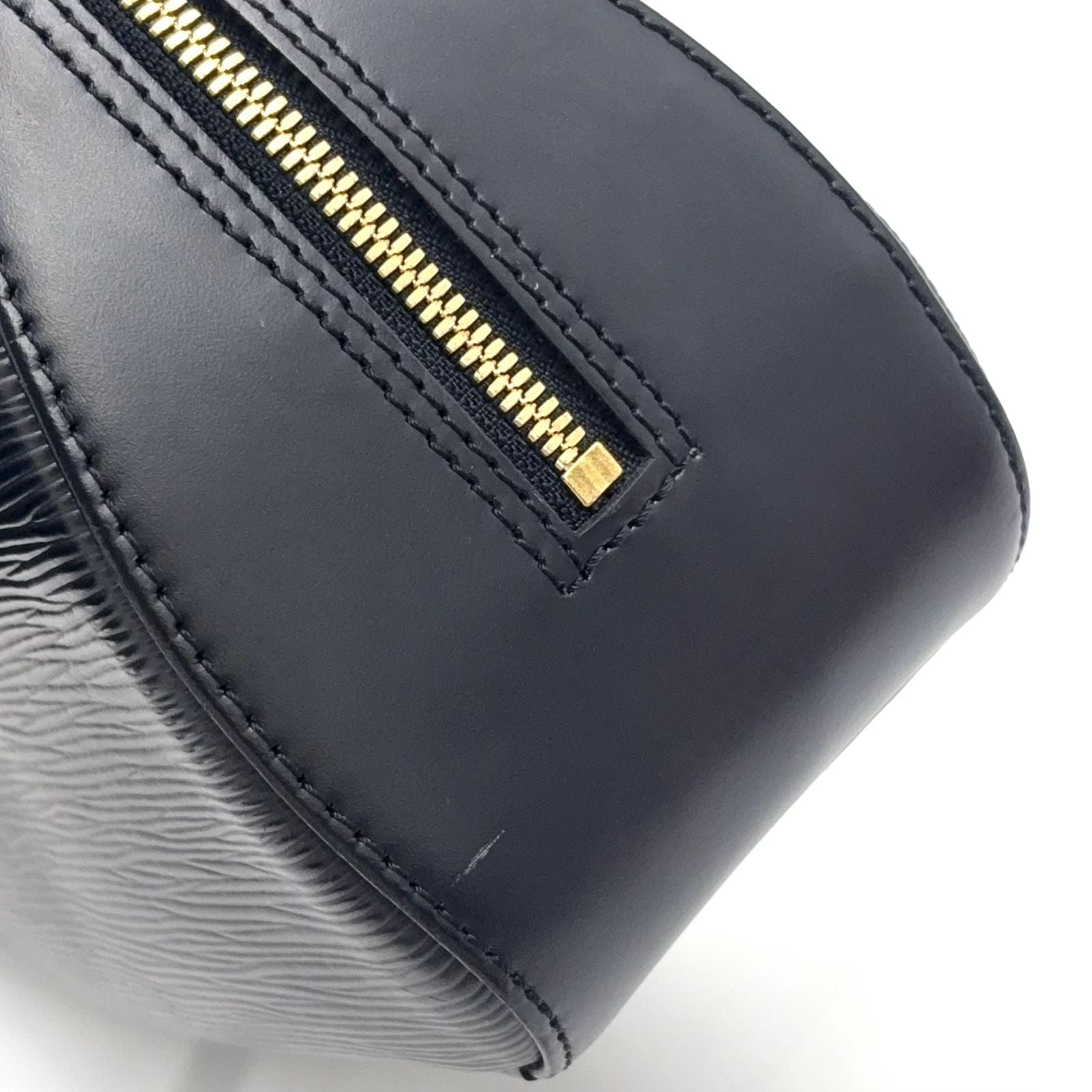 Louis Vuitton Jasmine Epi Noir Leather Black Handbag Gold — view 9