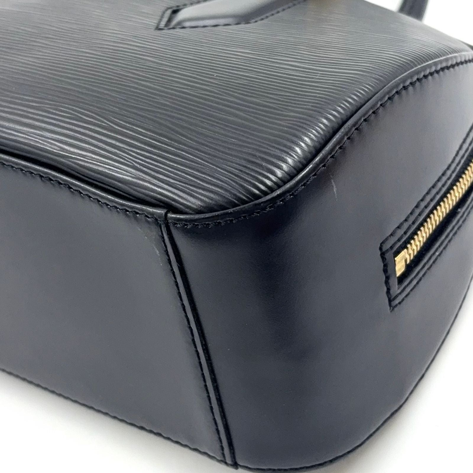 Louis Vuitton Jasmine Epi Noir Leather Black Handbag Gold — view 8