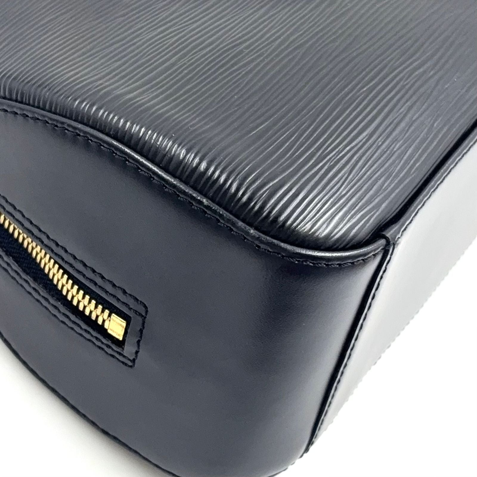 Louis Vuitton Jasmine Epi Noir Leather Black Handbag Gold — view 7